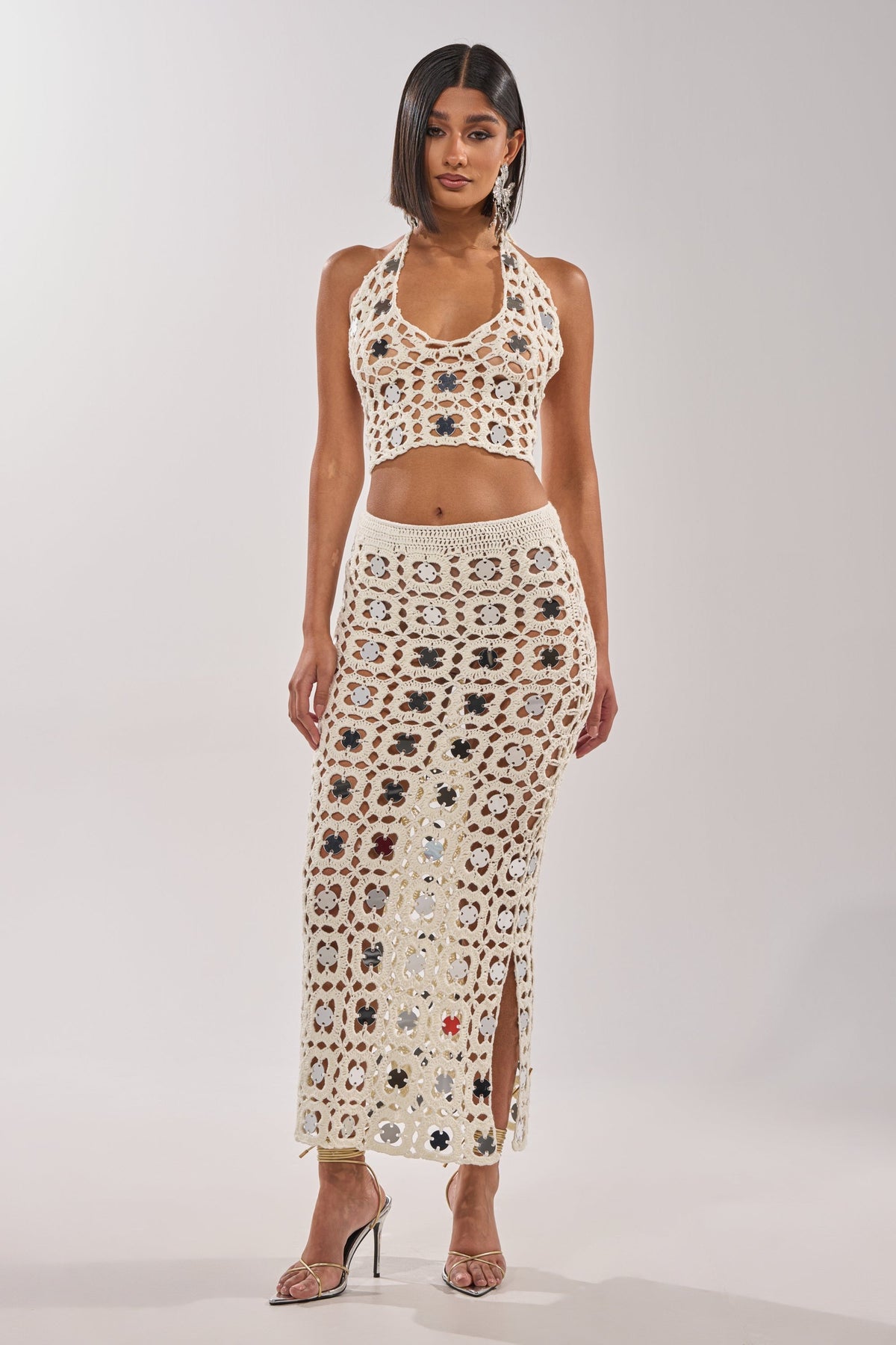 LETS GO TO THE RESORT CROCHET HALTER NECK