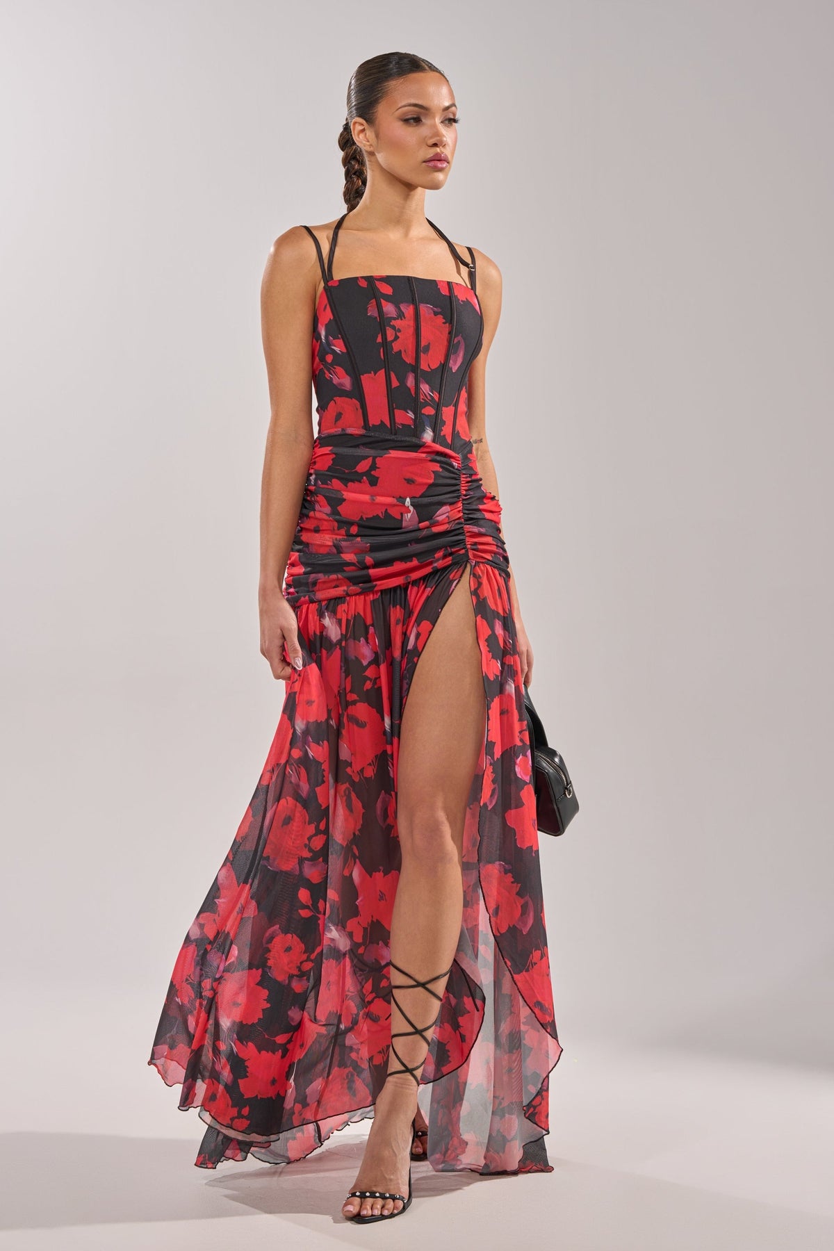 ROSE GARDEN MESH MAXI DRESS