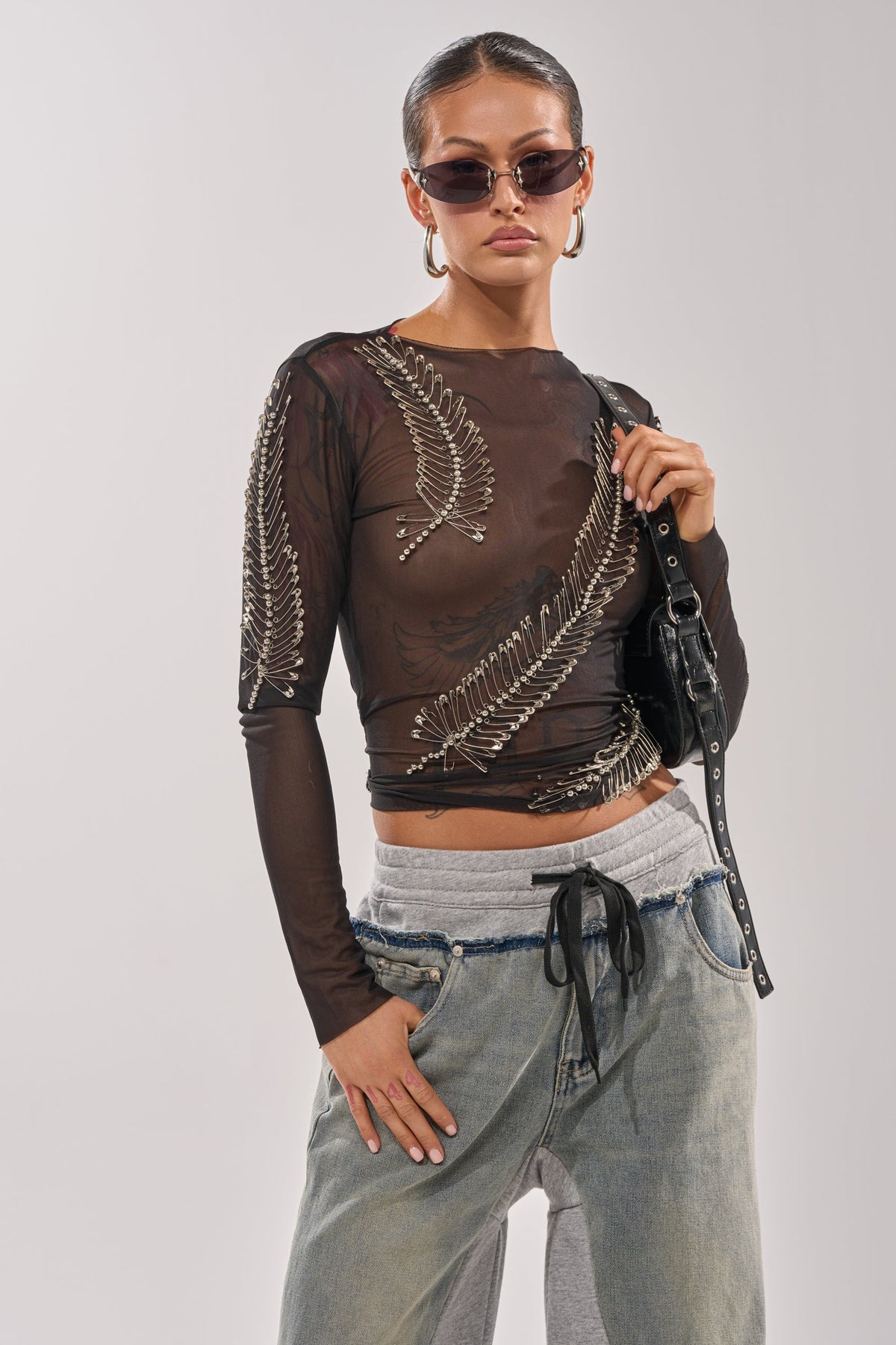 PINNED DOWN MESH TOP