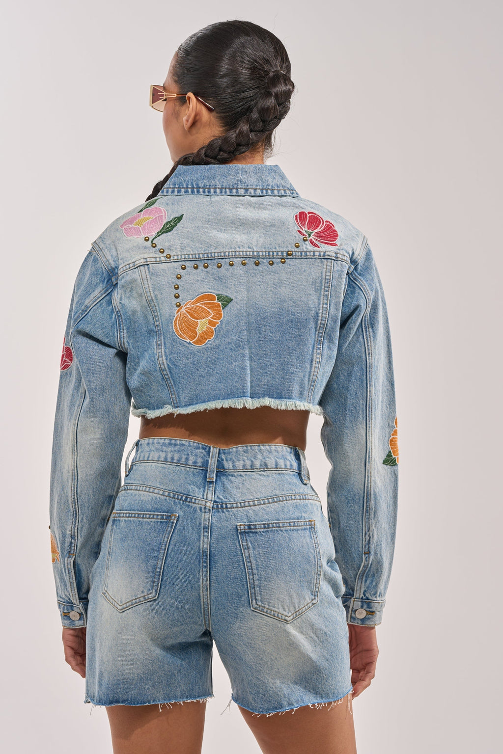 LOTTIE EMBROIDERED DENIM JACKET