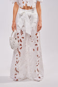 DOLLY FLORAL PALAZZO PANT IN WHITE