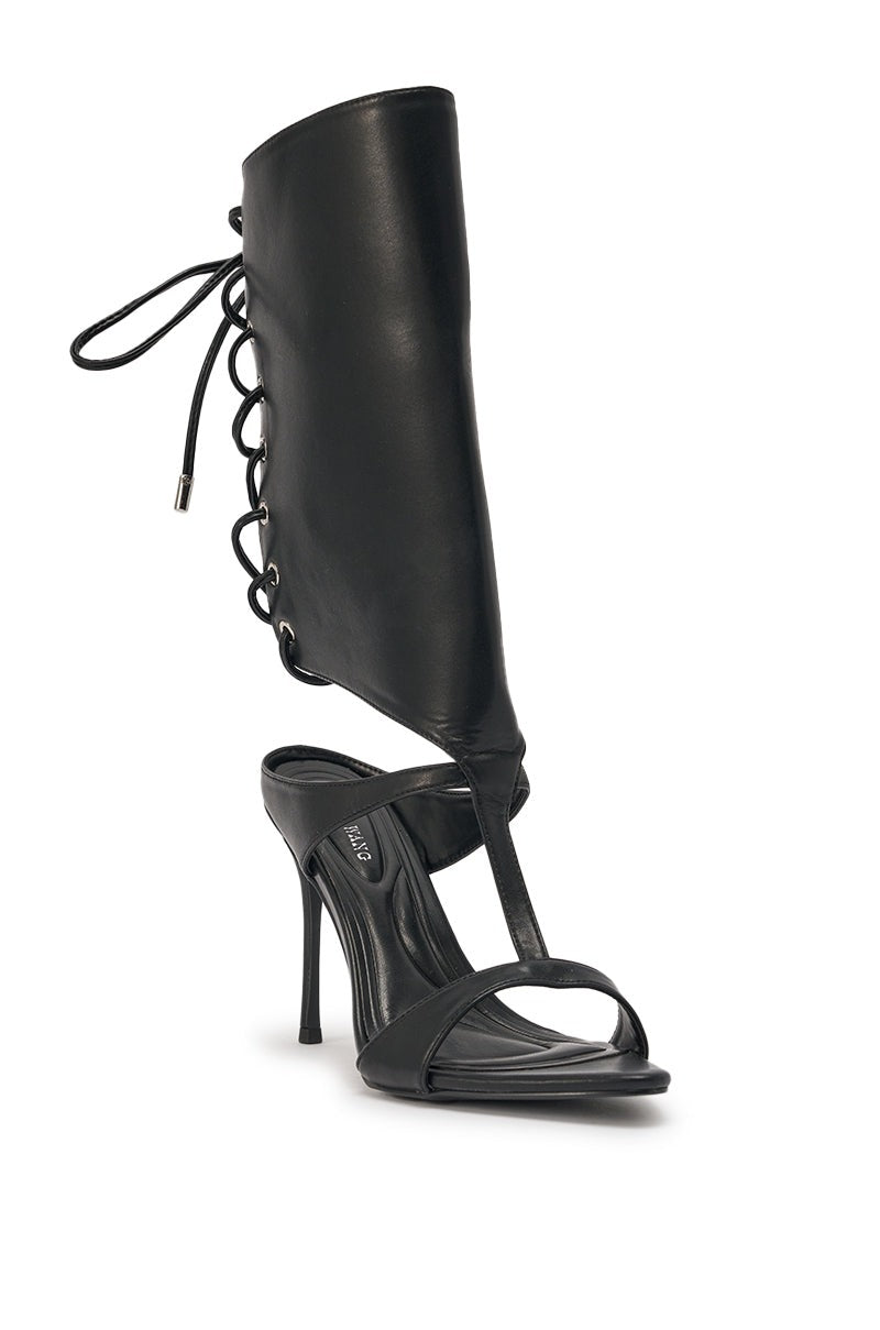 AKIRA GOLD BODHI BLACK SEXY GLADIATOR SANDAL