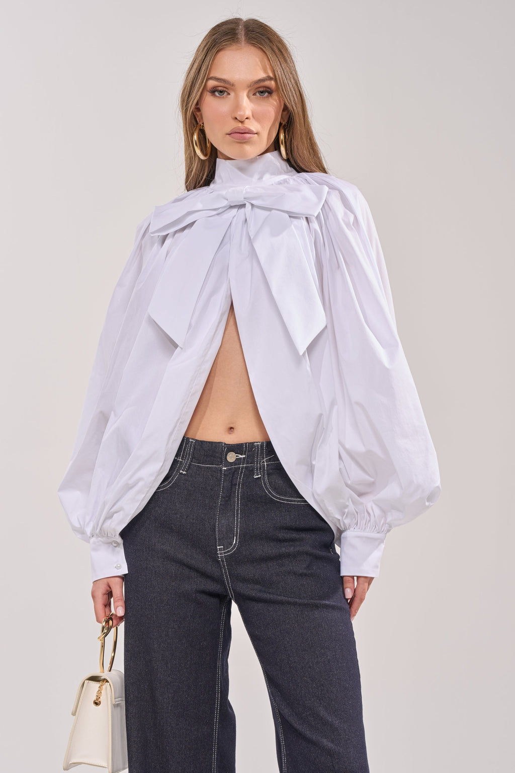 BLACK TIE AFFAIR BLOUSE IN WHITE