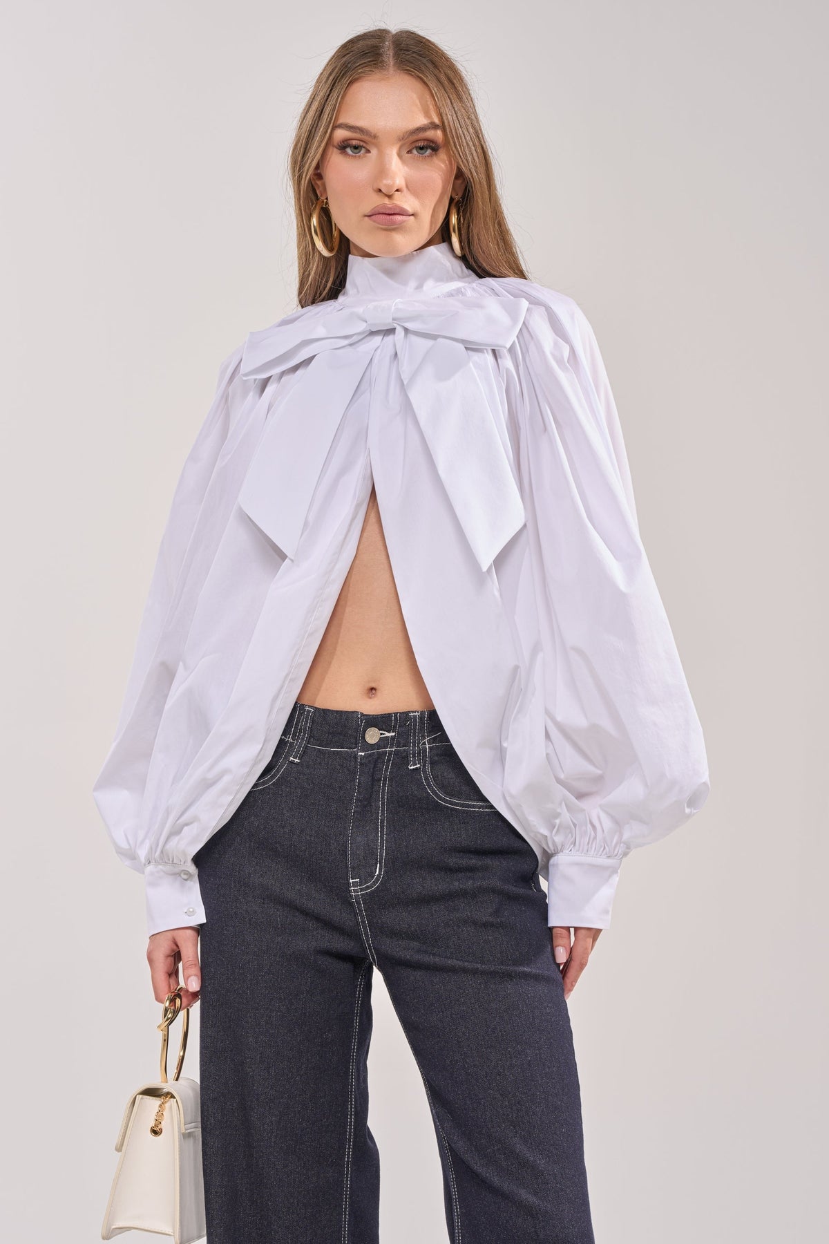 BLACK TIE AFFAIR BLOUSE IN WHITE
