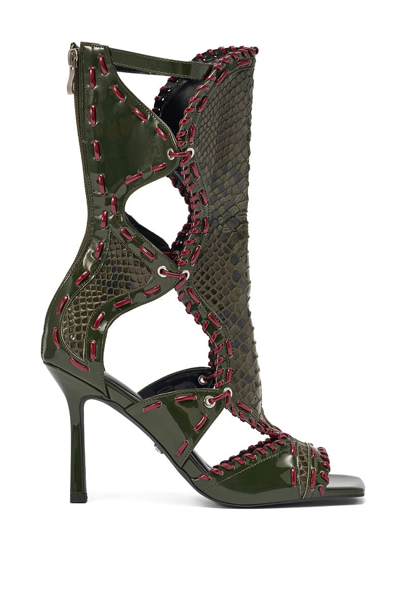 AZALEA WANG INDRANI OLIVE GLADIATOR SANDAL