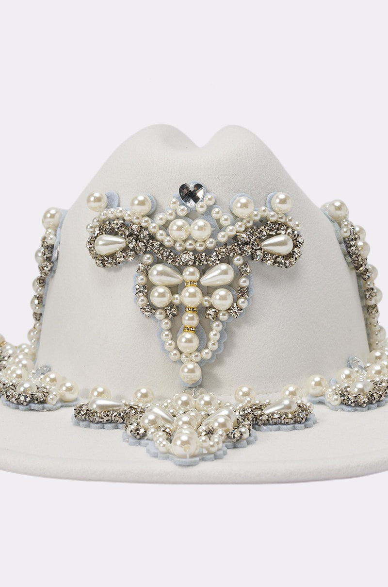BOUJEE PEARL COWBOY HAT