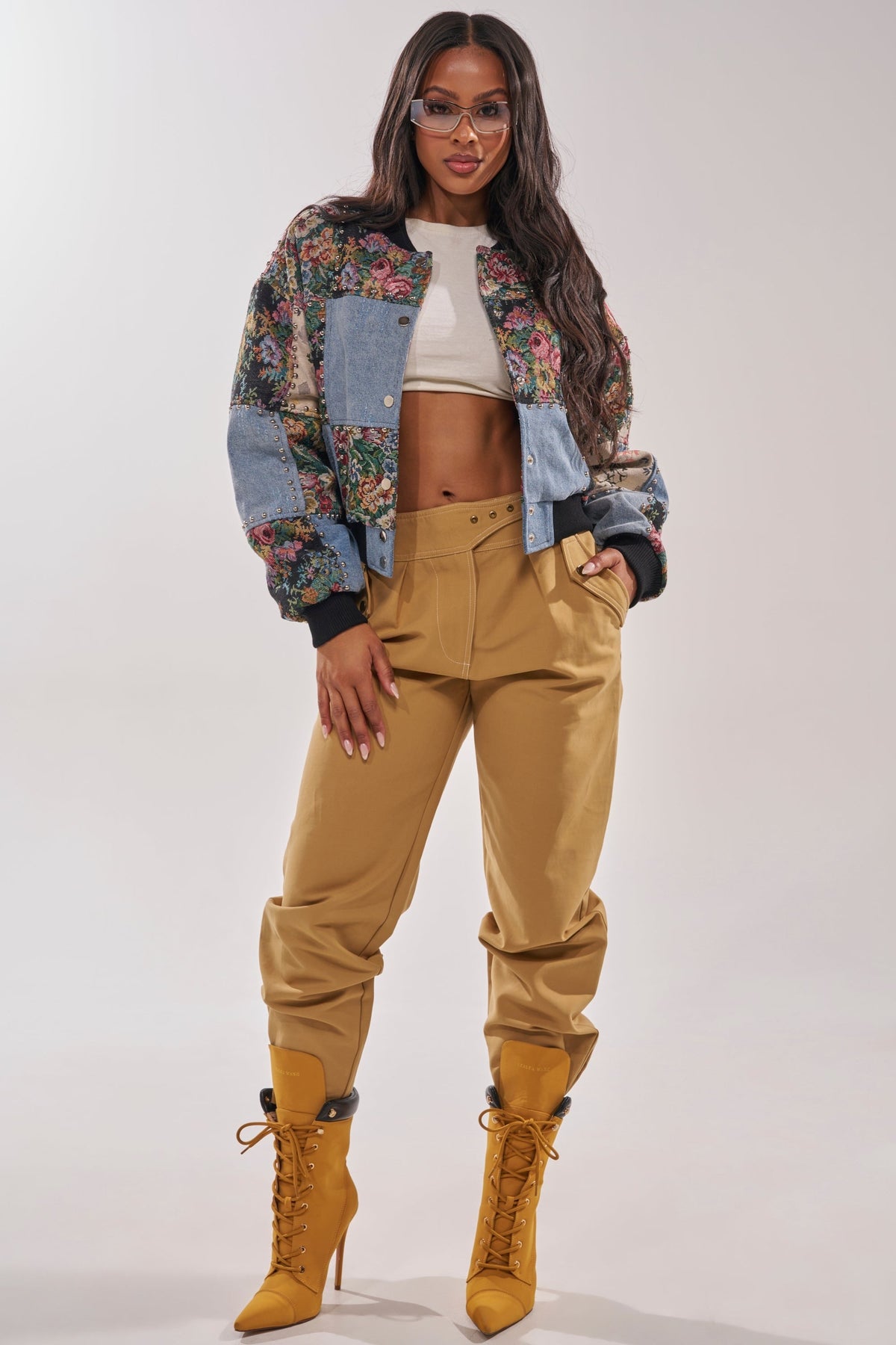 SWEET TALKER PATCHWORK BOMBER