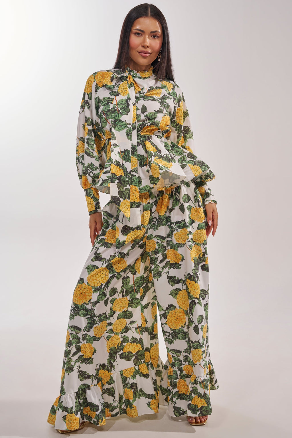 JULIE FLORAL PEPLUM BLOUSE