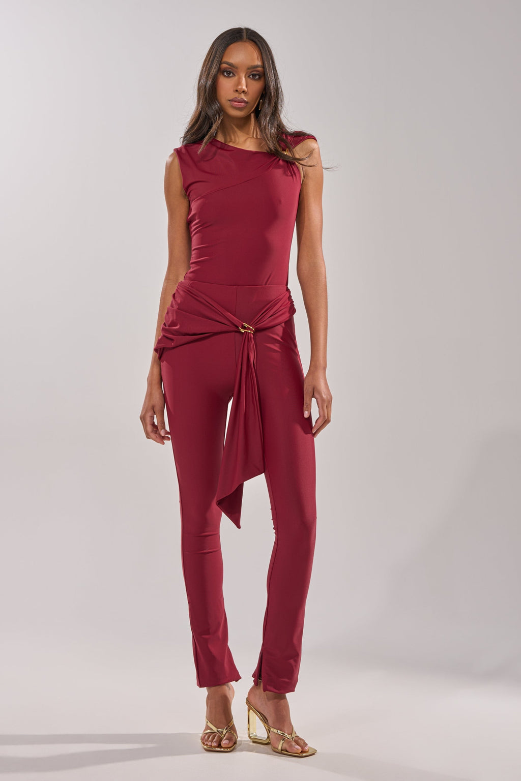 IZZY SEAMLESS BODYSUIT IN BURGUNDY