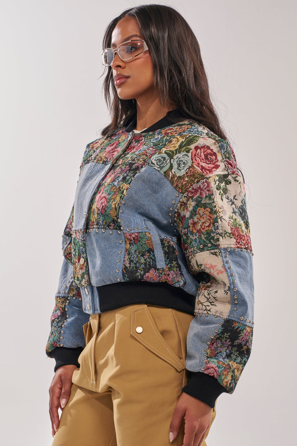 SWEET TALKER PATCHWORK BOMBER