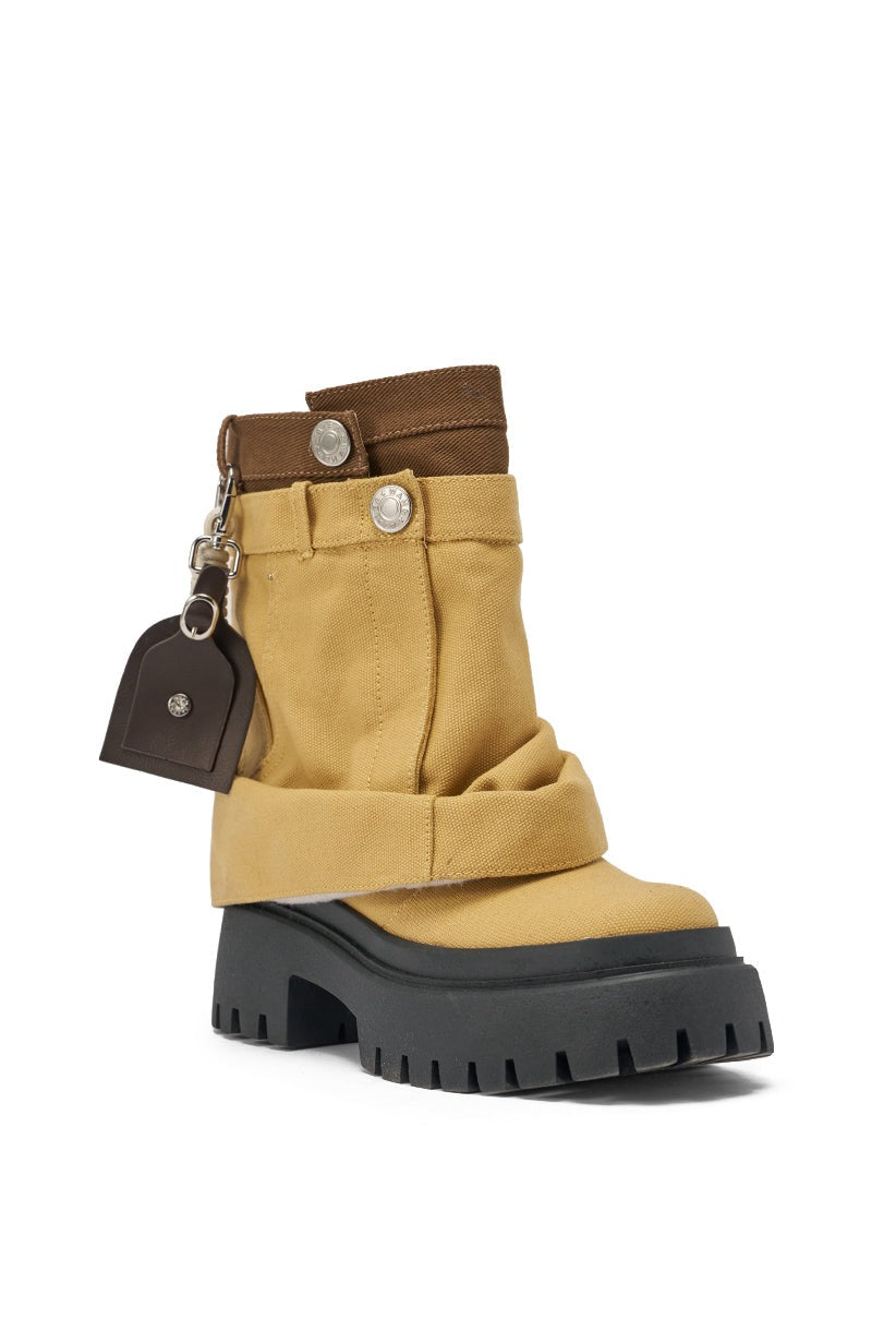 AKIRA GOLD FAE TAN BOOTIE