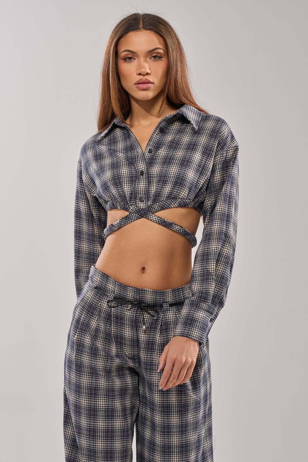 JANE PLAID BUTTON DOWN