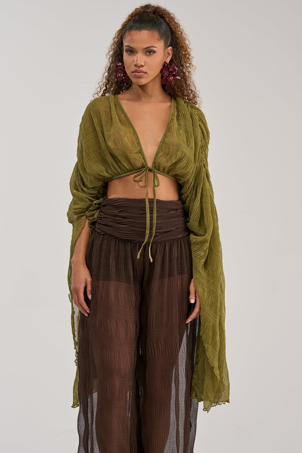 FORBIDDEN FOREST CHIFFON BLOUSE