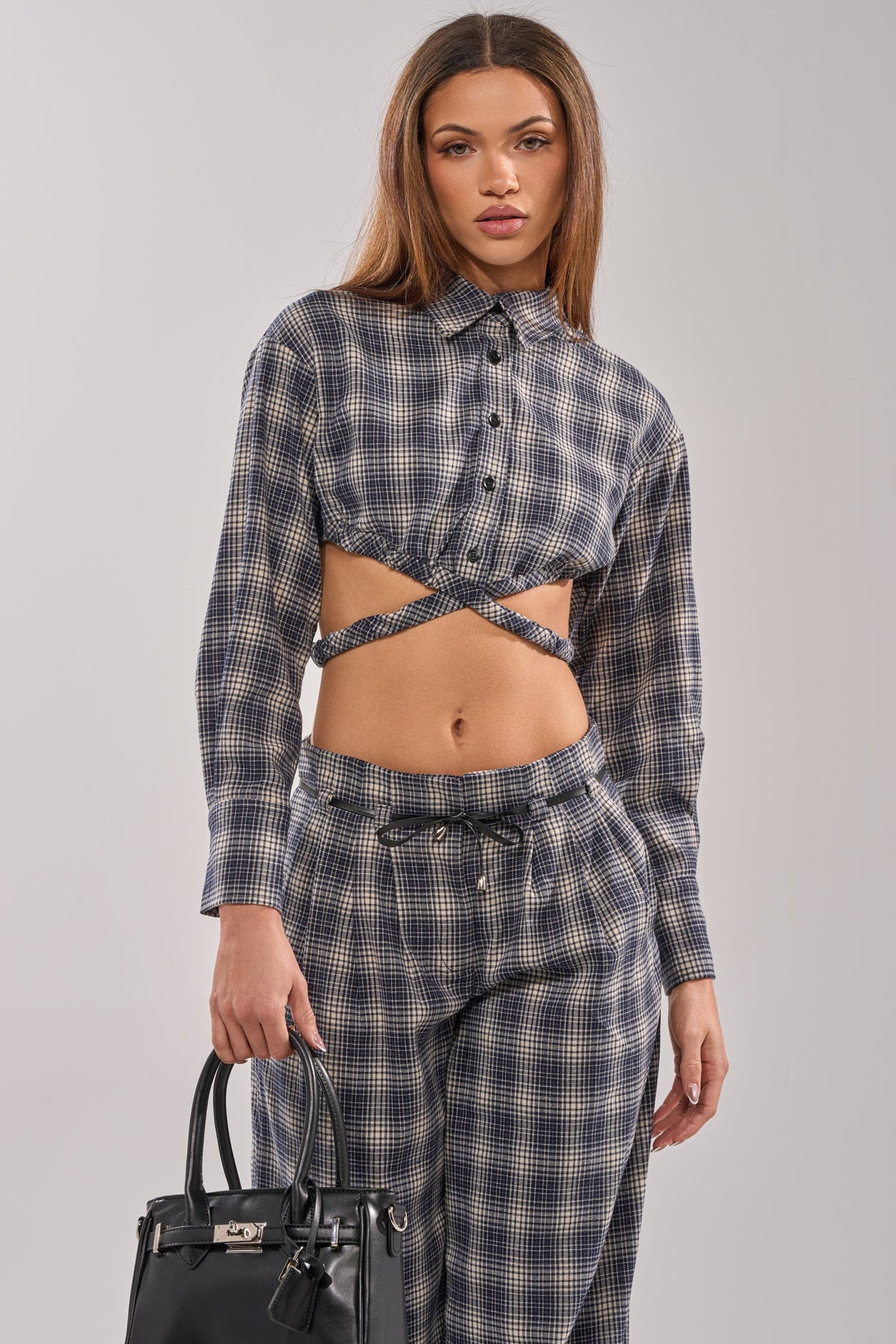 JANE PLAID BUTTON DOWN