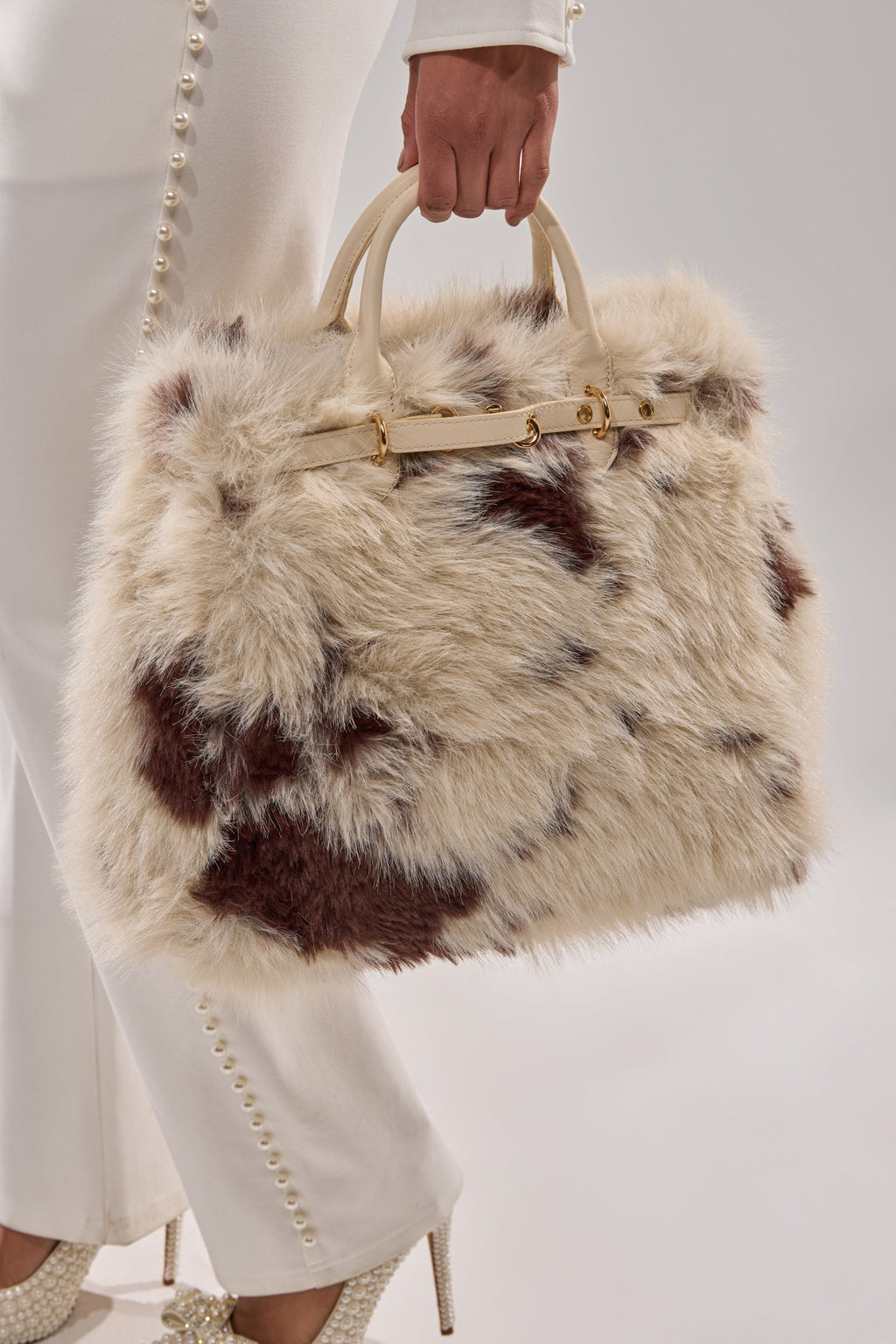MOO FAUX FUR MINI TOTE