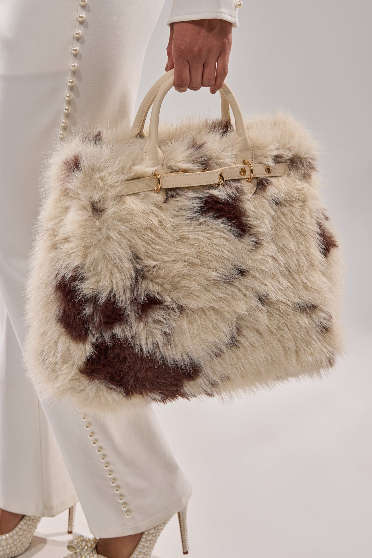 MOO FAUX FUR MINI TOTE