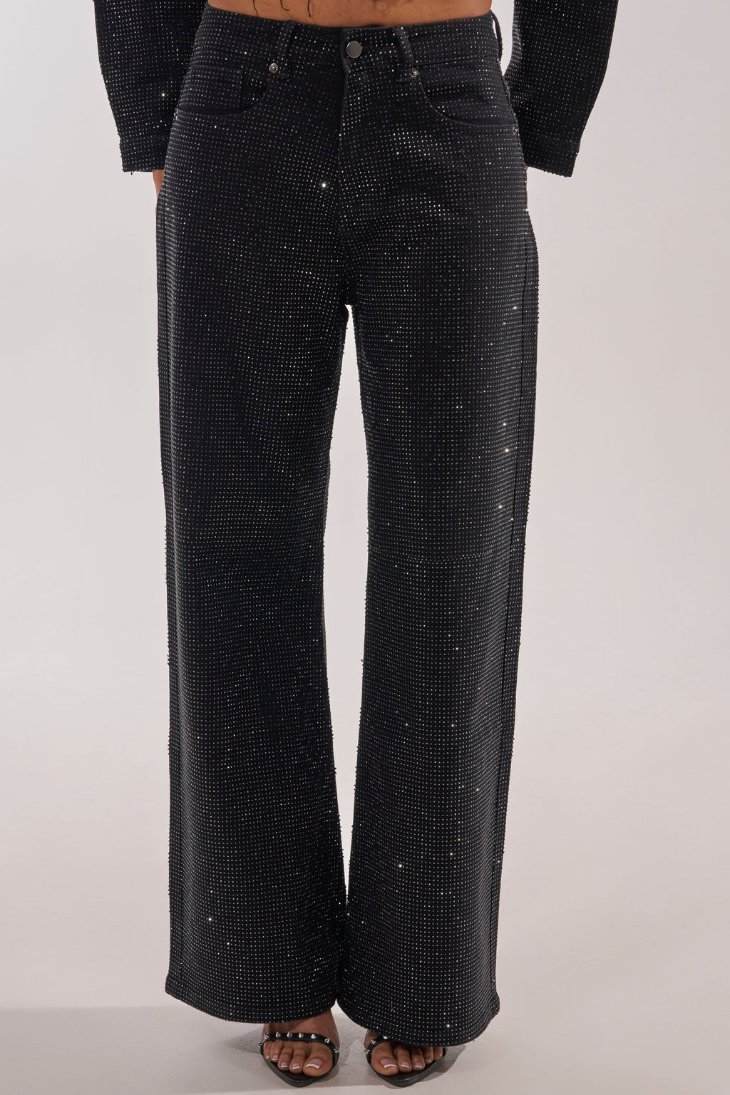 DEMI EMBELLISHED RELAXED DENIM IN BLACK