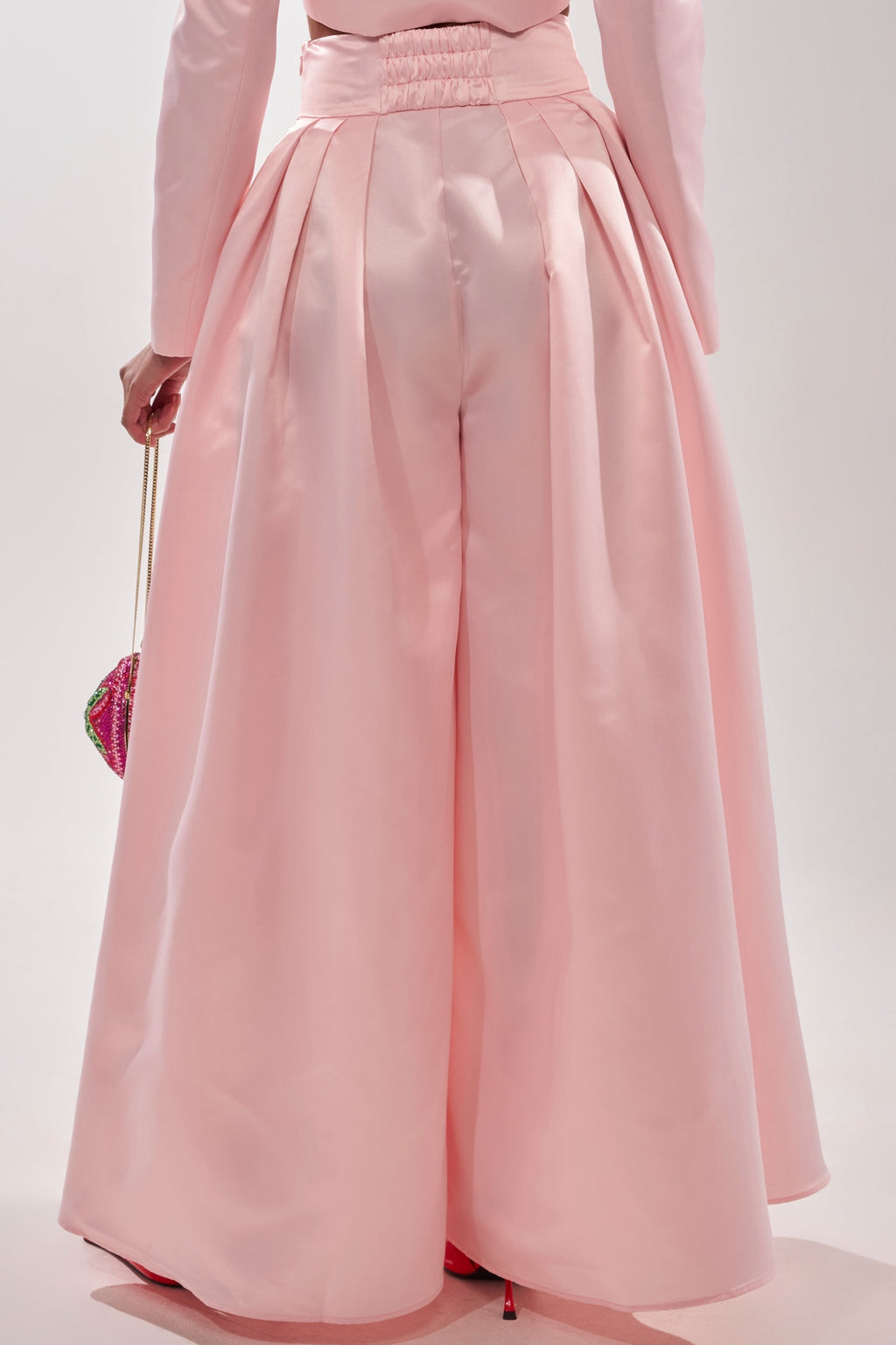 LILA SATIN WIDE LEG PANT