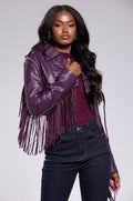 HOLD EM CROPPED FRINGE MOTO