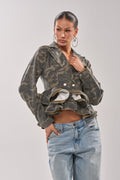 PEPLUM CAMO JACKET