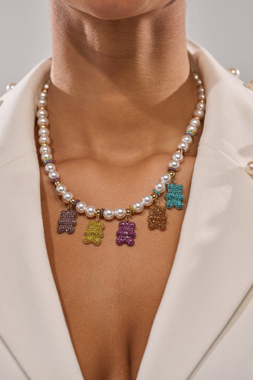 LUXE BEAR CHARM NECKLACE