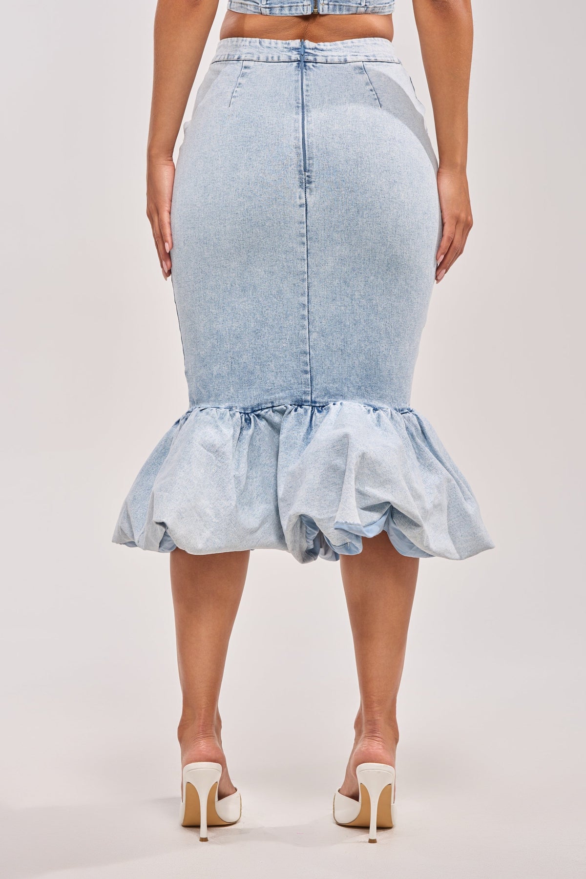 LOVE ME LIKE THAT DENIM MIDI SKIRT