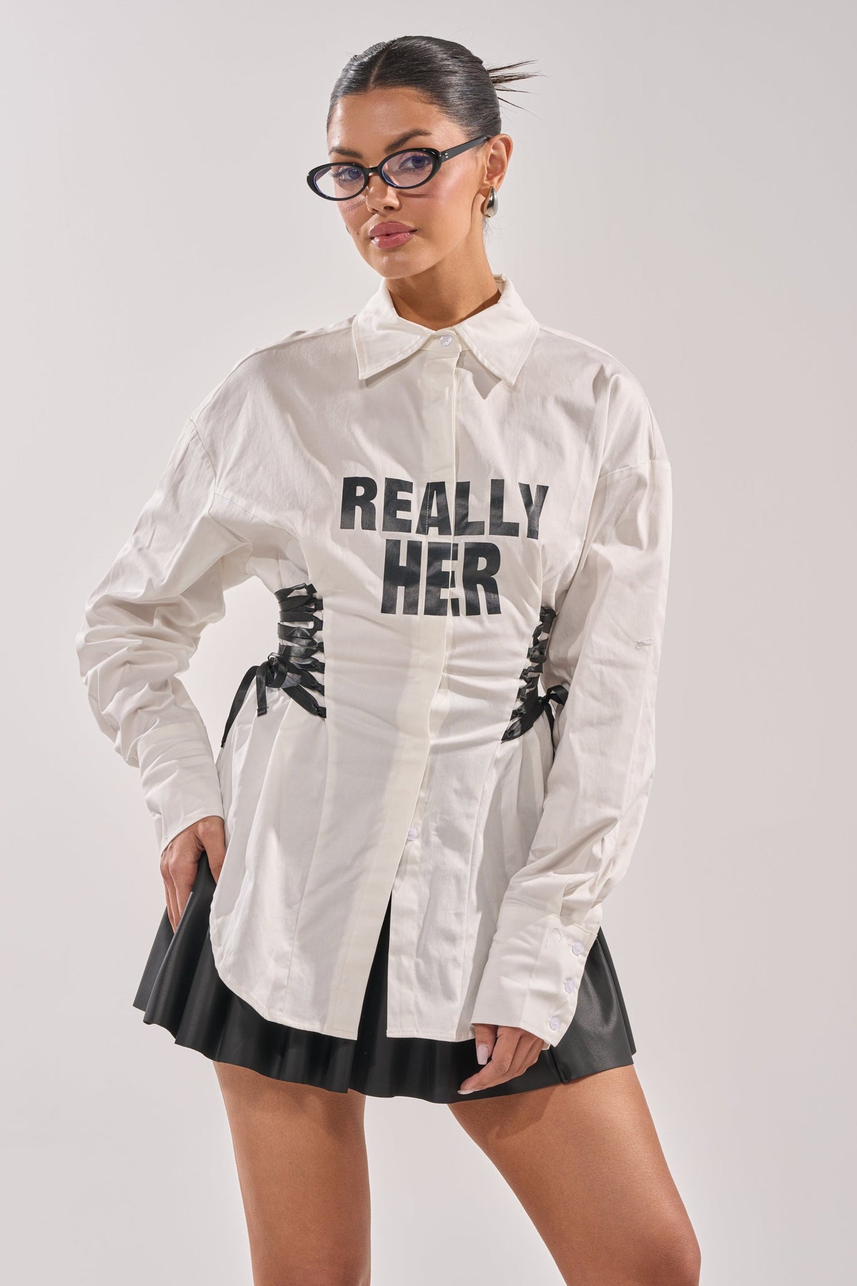 REALLY HER POPLIN BLOUSE