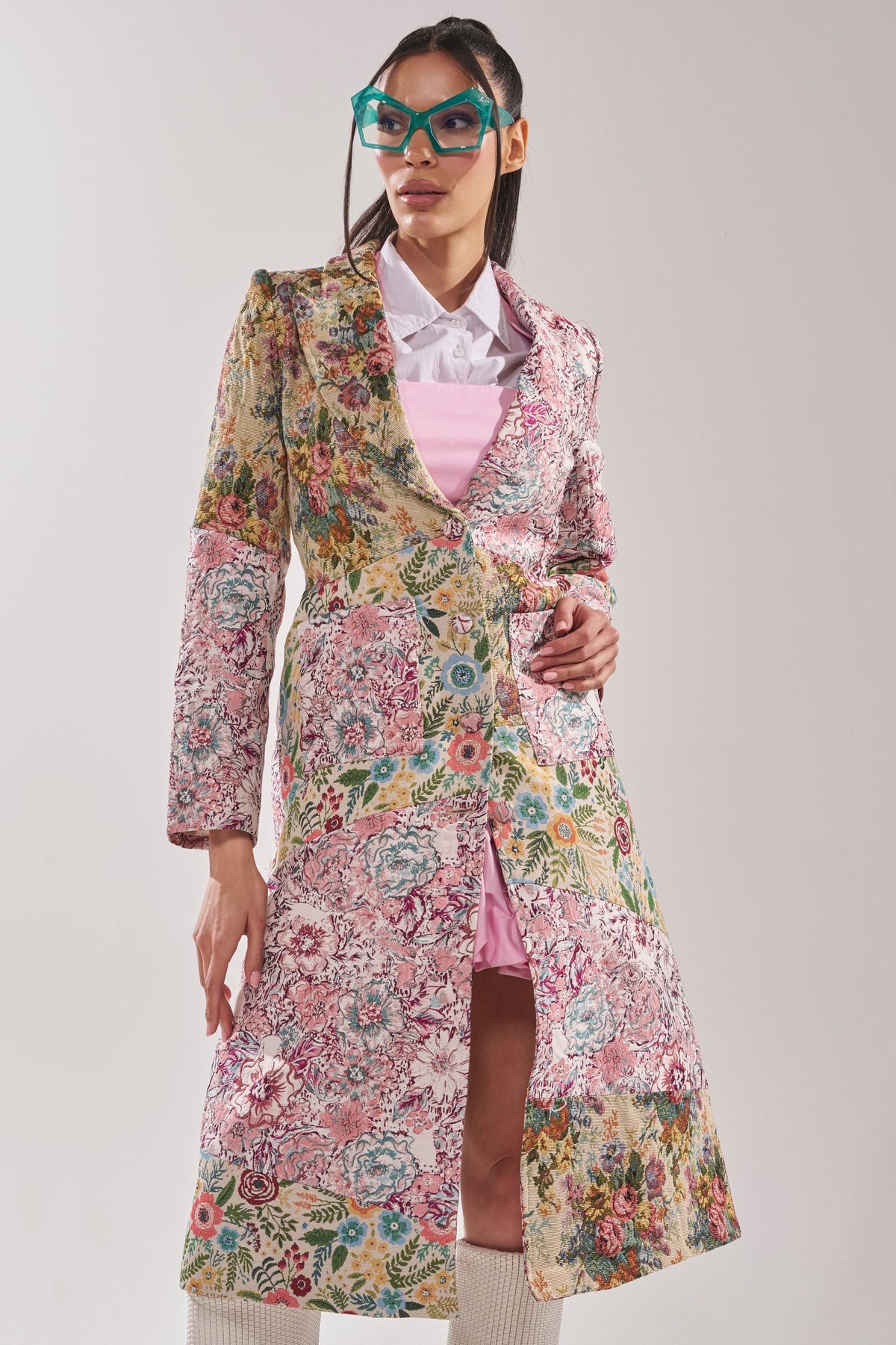 HAD ME AT HELLO PATCHWORK TRENCH