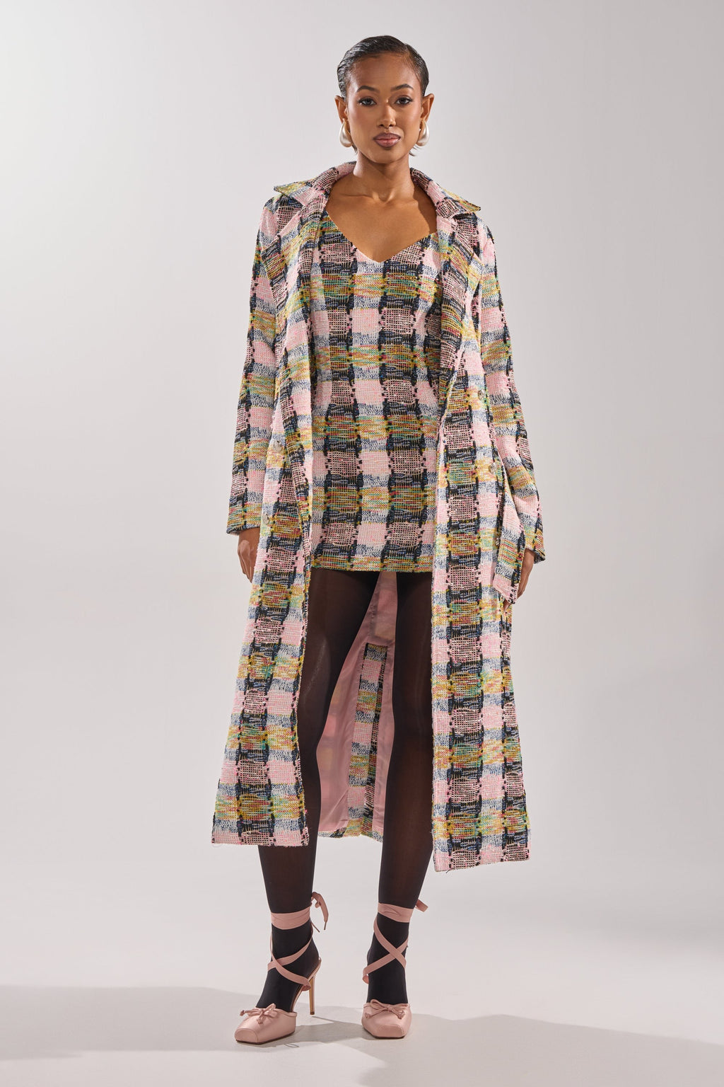 MAIN SQUEEZE TWEED TRENCH