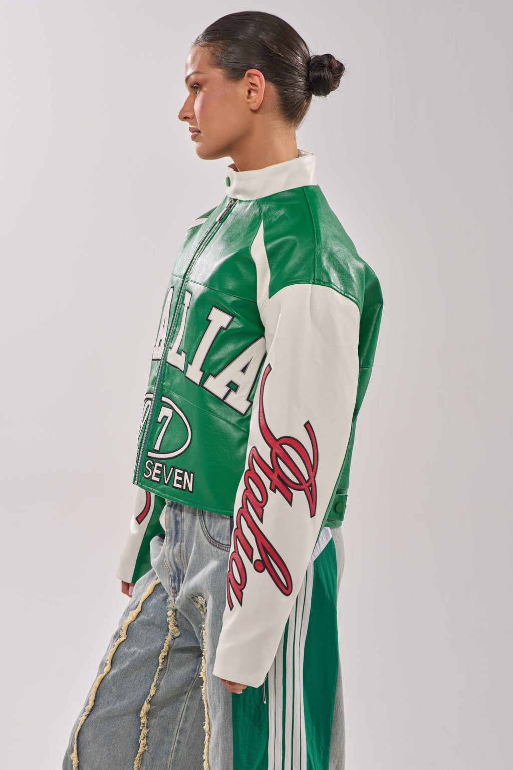 CATCHING FLIGHTS EMBROIDERED BOMBER