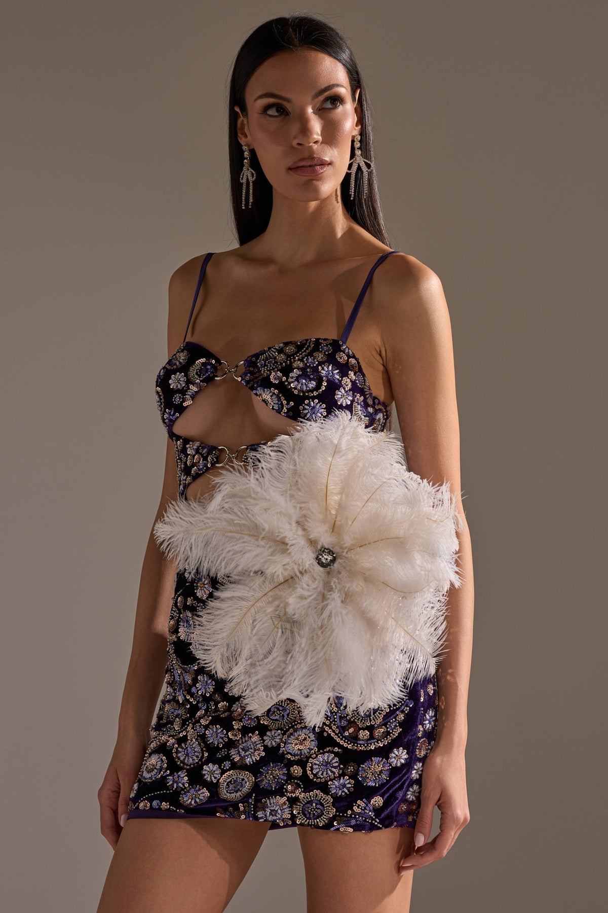 TREAT YOURSELF FEATHER BROOCH