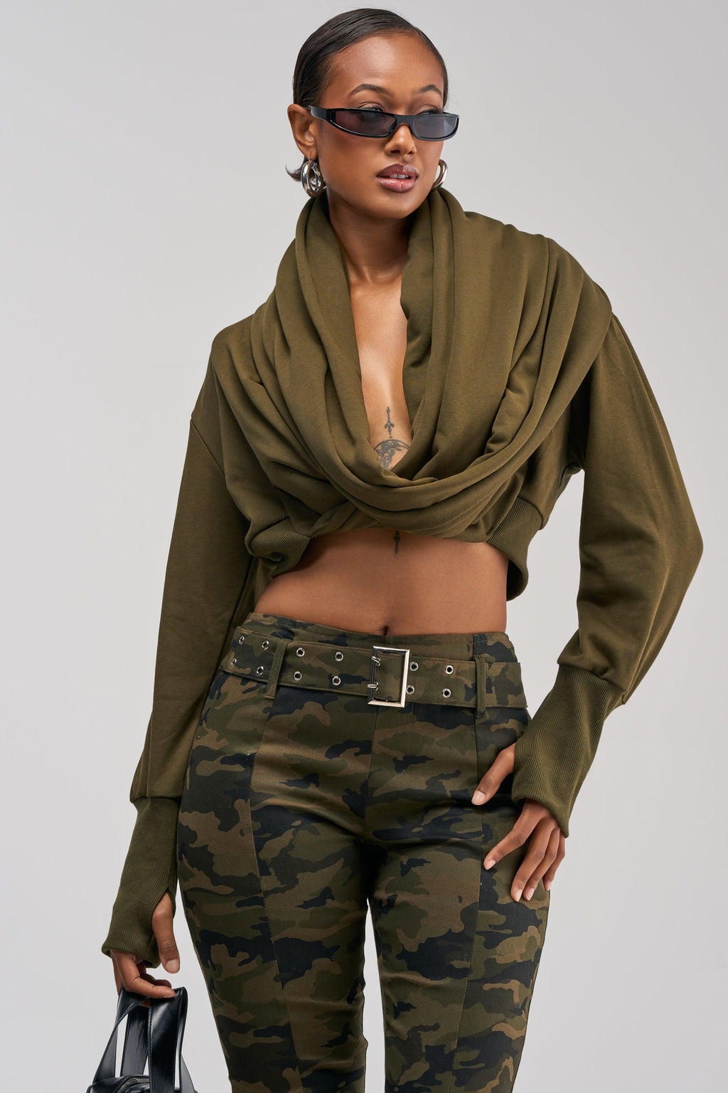 JUST TOO COOL FOR YOU SWEATSHIRT IN OLIVE
