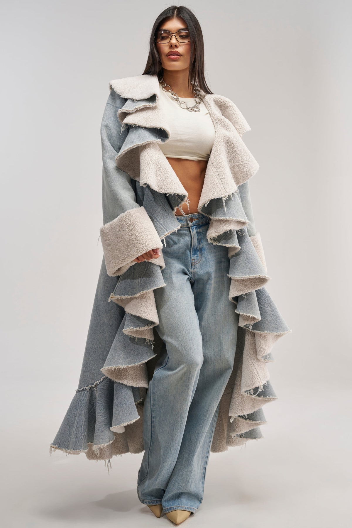 AIN'T ABOUT THE MONEY DENIM TRENCH