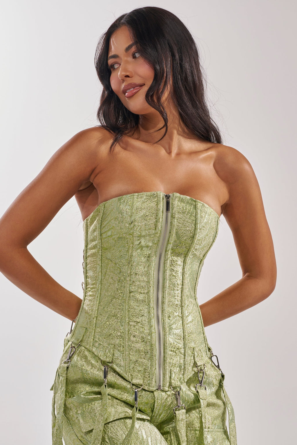 ENVY ME BROCADE CORSET TOP