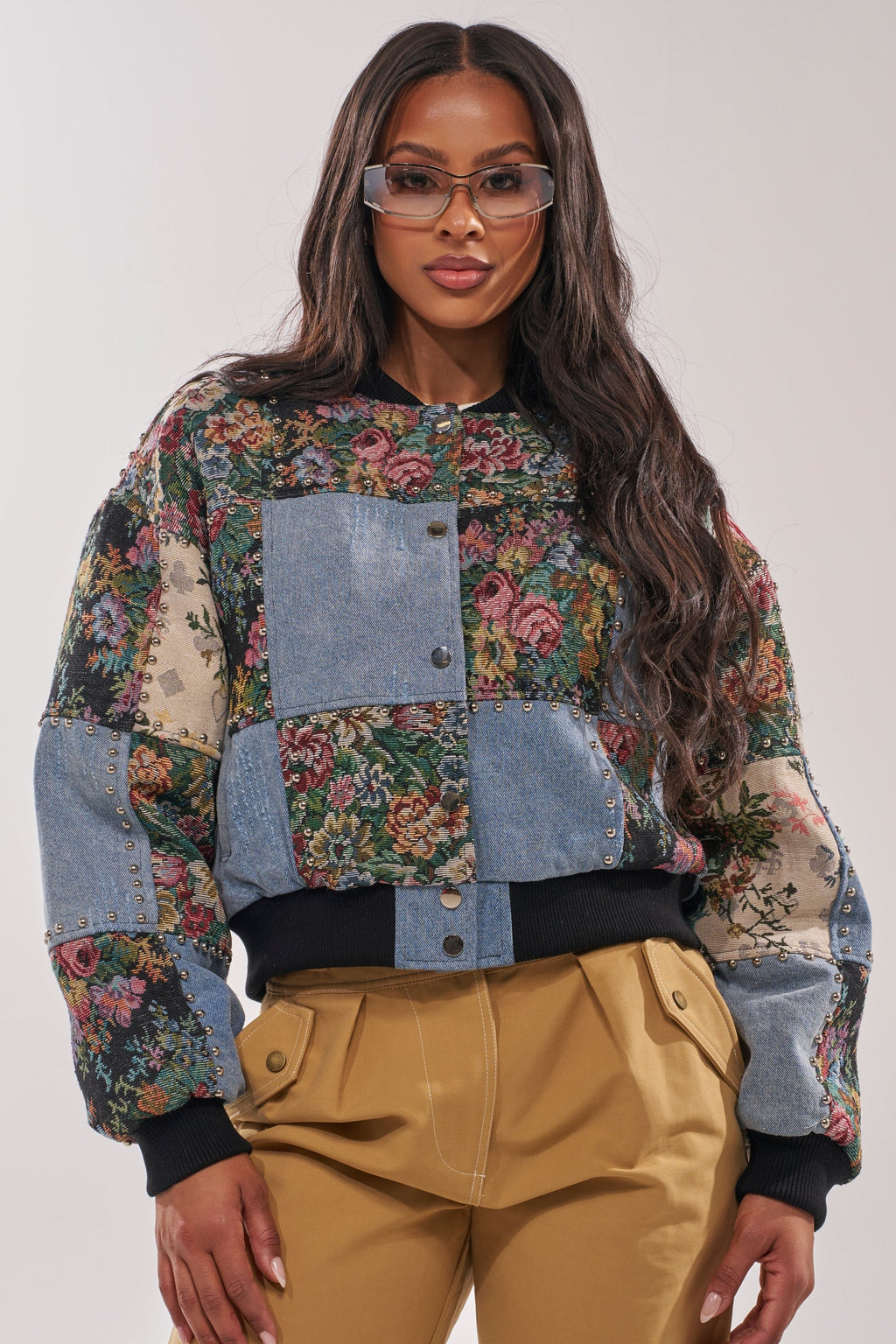 SWEET TALKER PATCHWORK BOMBER