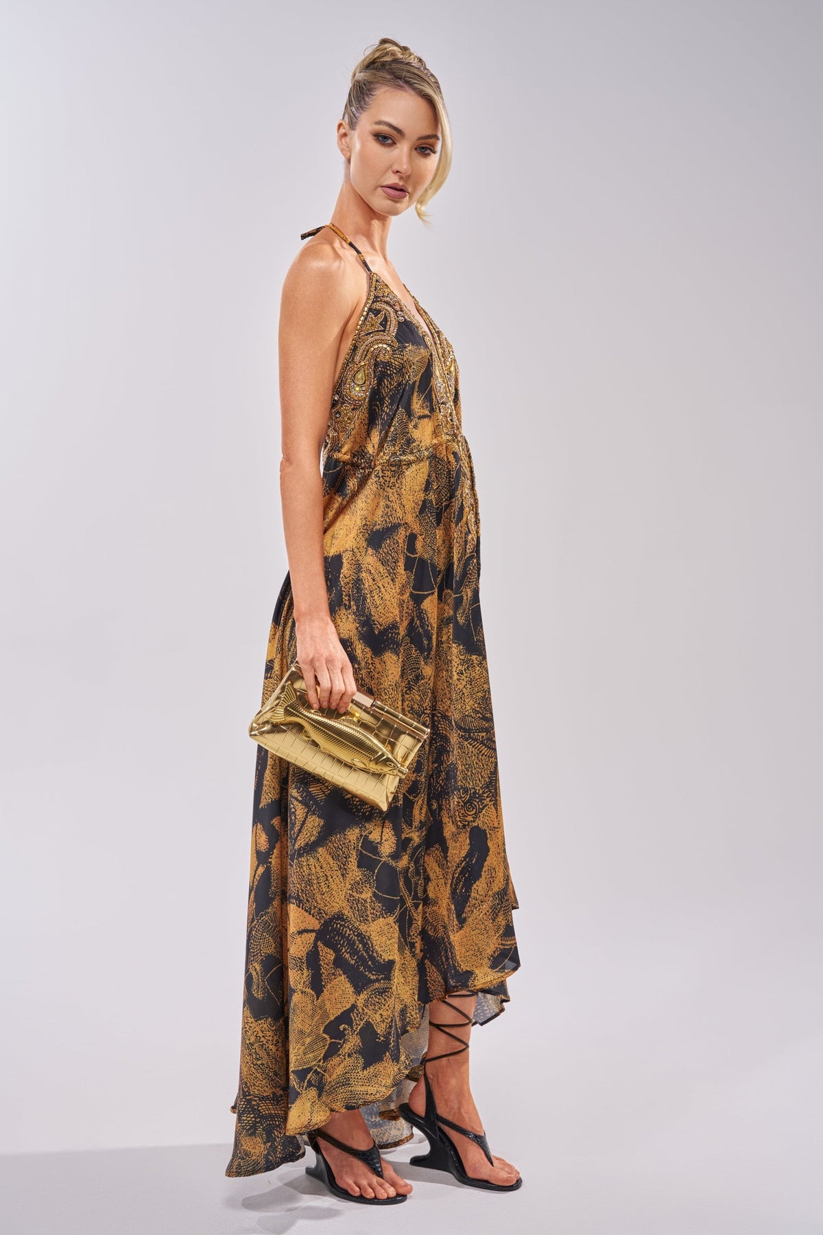 SHINE ON YOU PRINTED MAXI DRESS