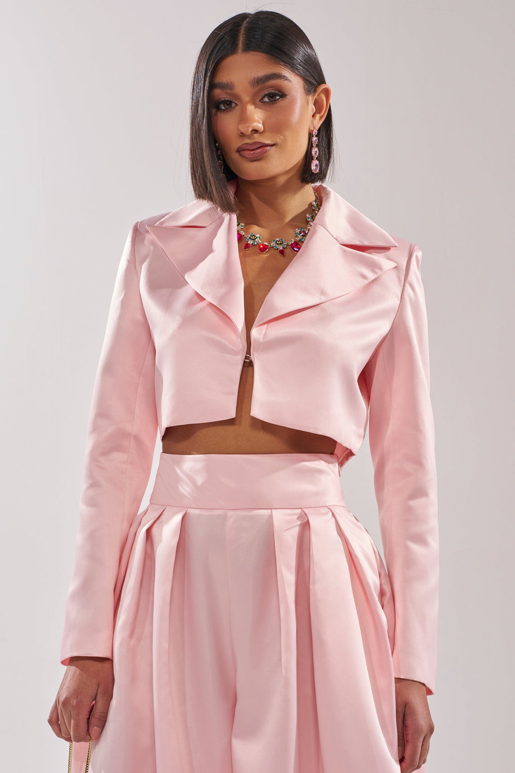 LILA SATIN BLAZER