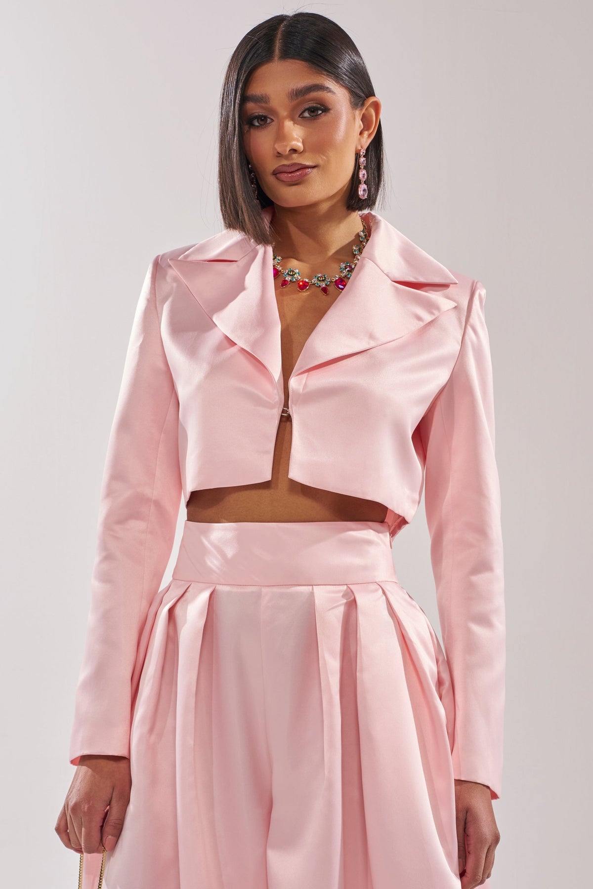 LILA SATIN BLAZER