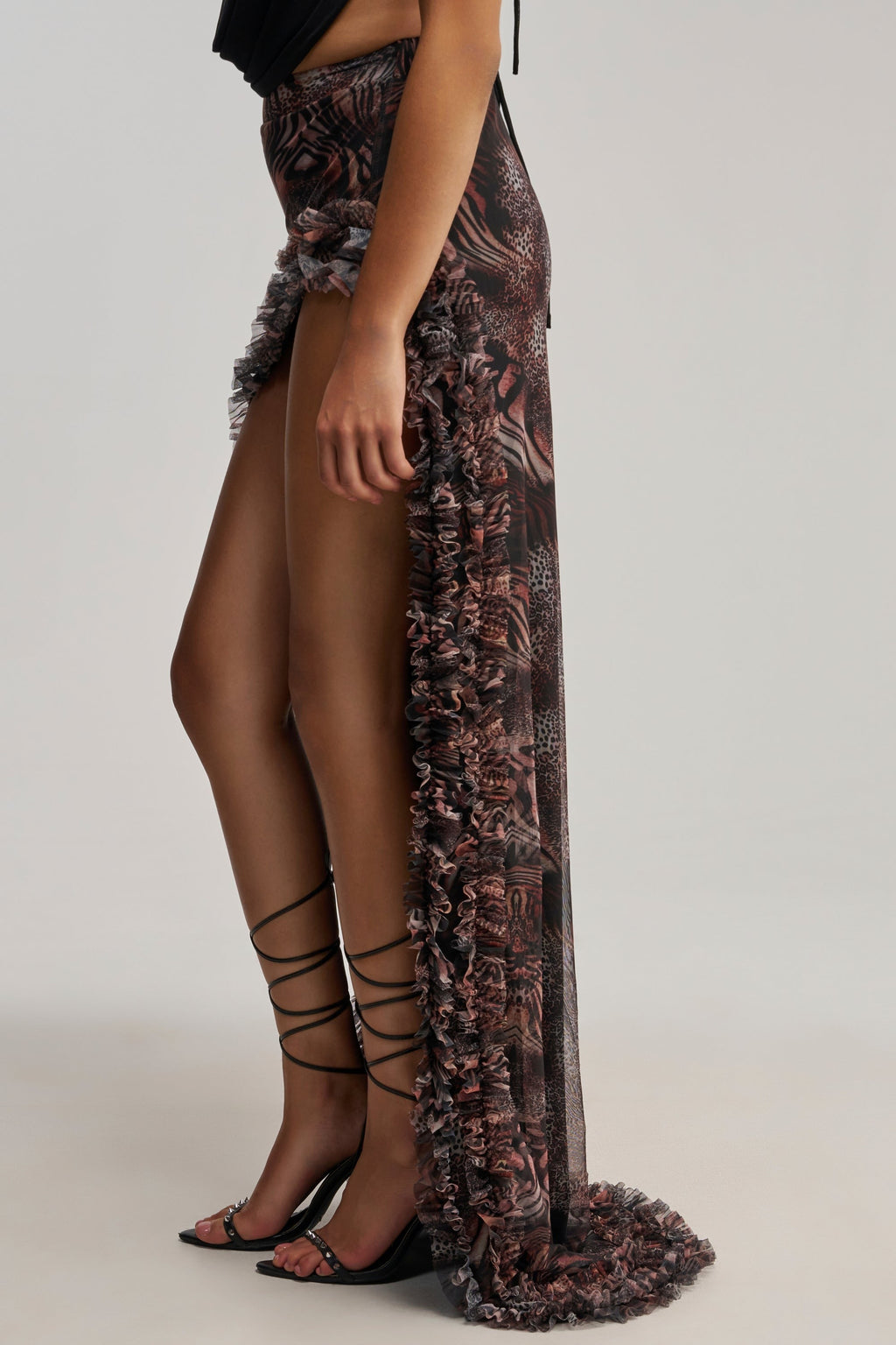 GIRL PLZ HIGH LOW MAXI SKIRT
