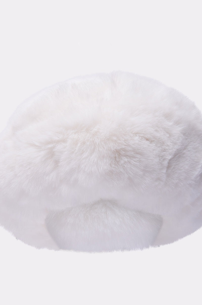 LUXE JENNY FAUX FUR HEADBAND IN WHITE