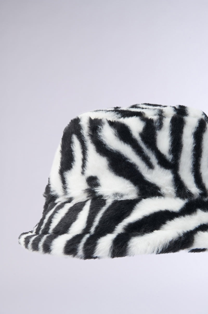WILD CHILD ZEBRA FAUX FUR HAT