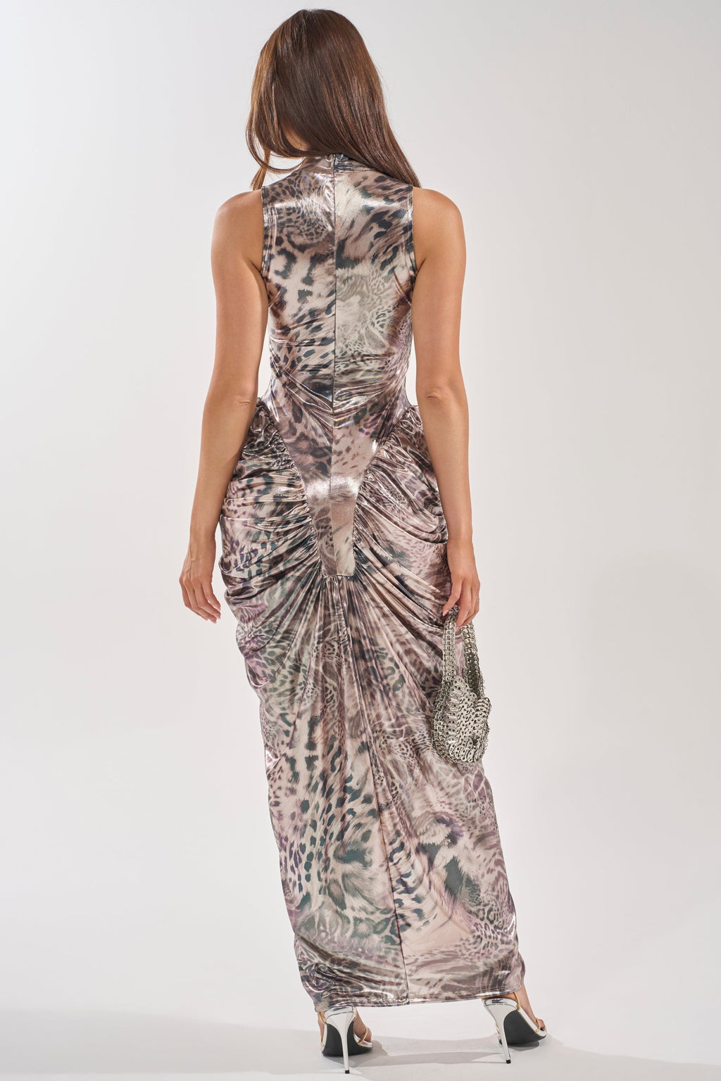 STANDING MY GROUND MOCK NECK MAXI DRESS