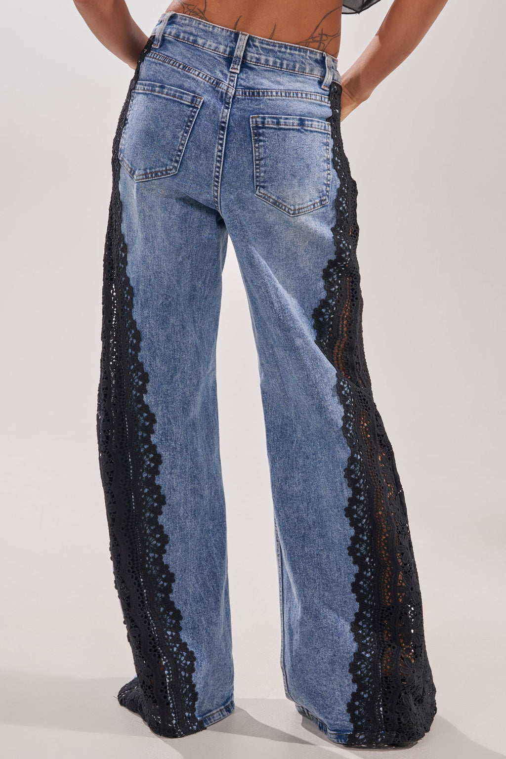 LOCKED IN LACE DENIM