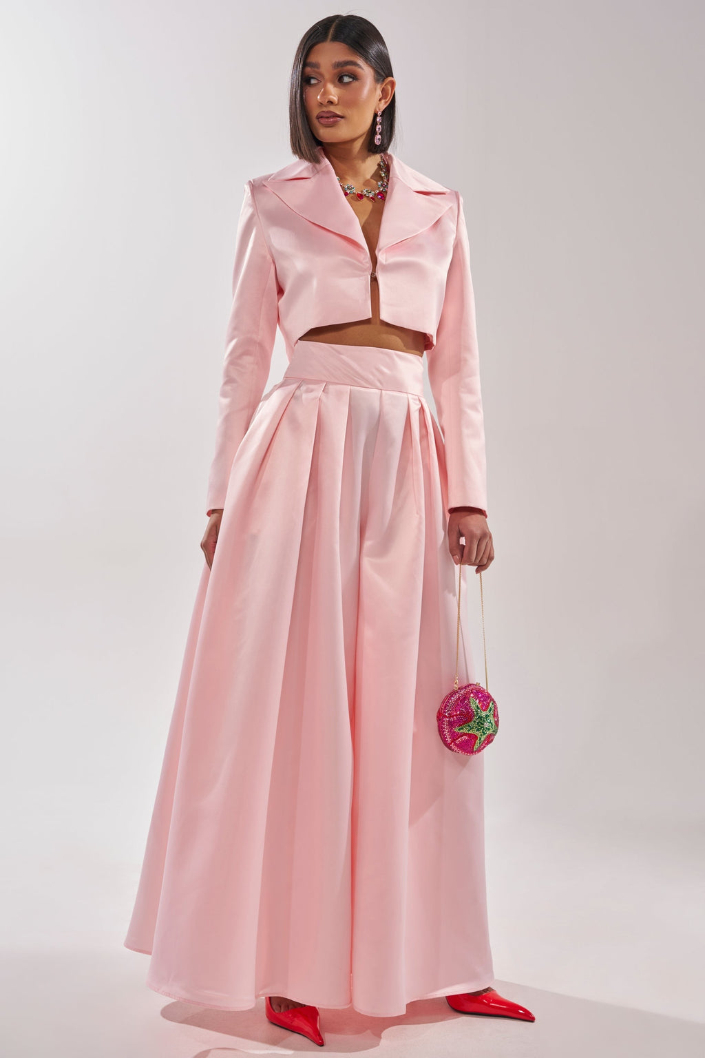 LILA SATIN BLAZER