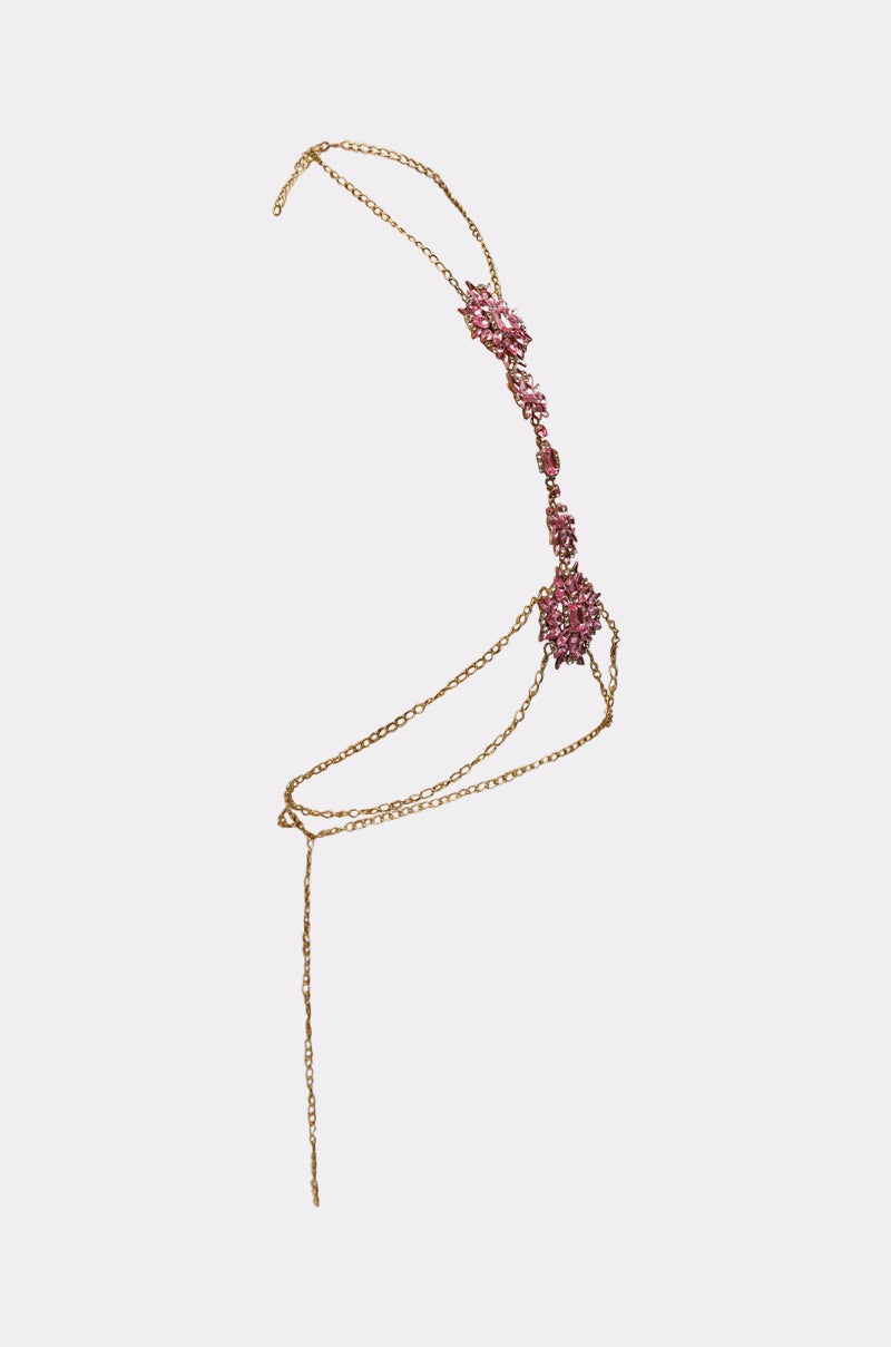 PRETTY IN PINK BODY CHAIN