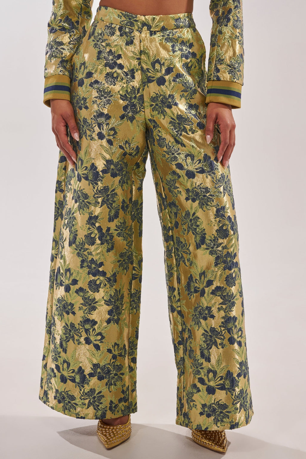 HARLOW BROCADE WIDE LEG PANT