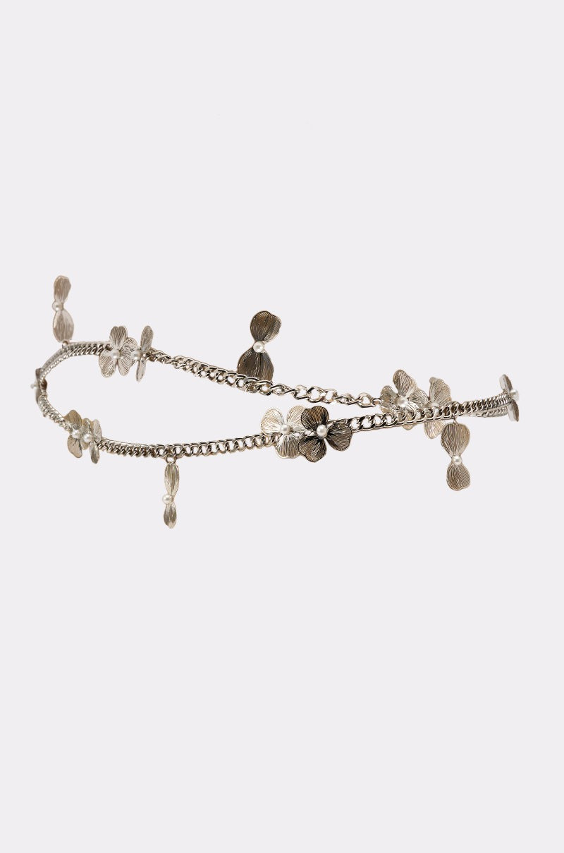 FLORAL BITS CHAIN BELT
