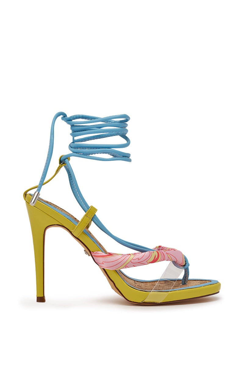 AZALEA WANG SOMERSET CITRON MULTI STILETTO SANDAL