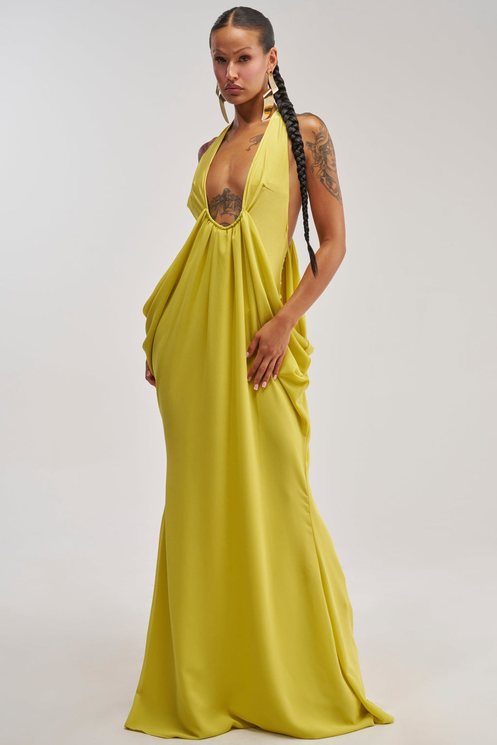 BORN TO SHINE SWOOP MAXI DRESS
