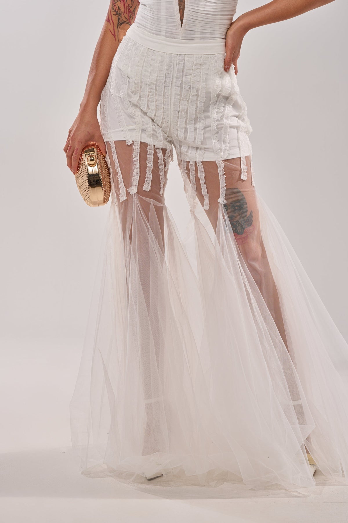 EYE FOR MY EYES ON YOUR MESH FLARE PANT